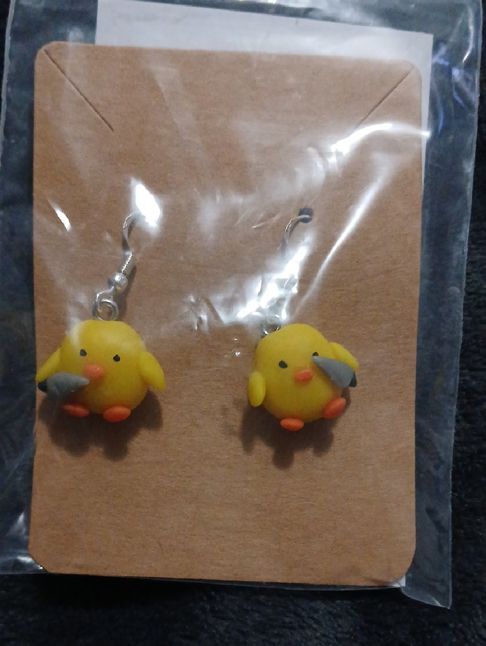 Yellow Chick Dangle Earrings